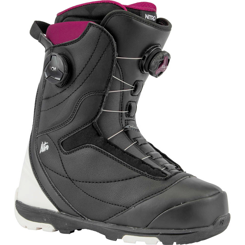 Nitro Cypress Boa Dual Black - White Women's Snowboard Boots