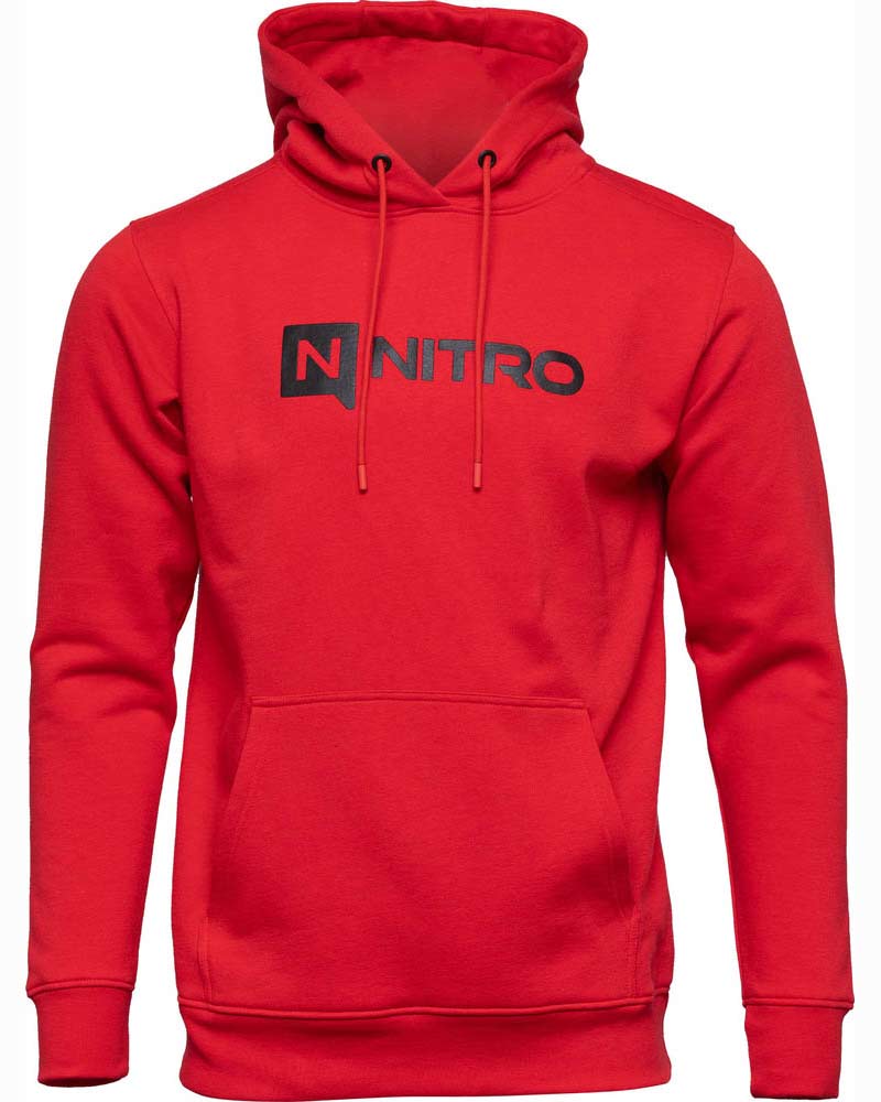 Nitro Logo Hoodie Red Ανδρικό Φούτερ Κουκούλα