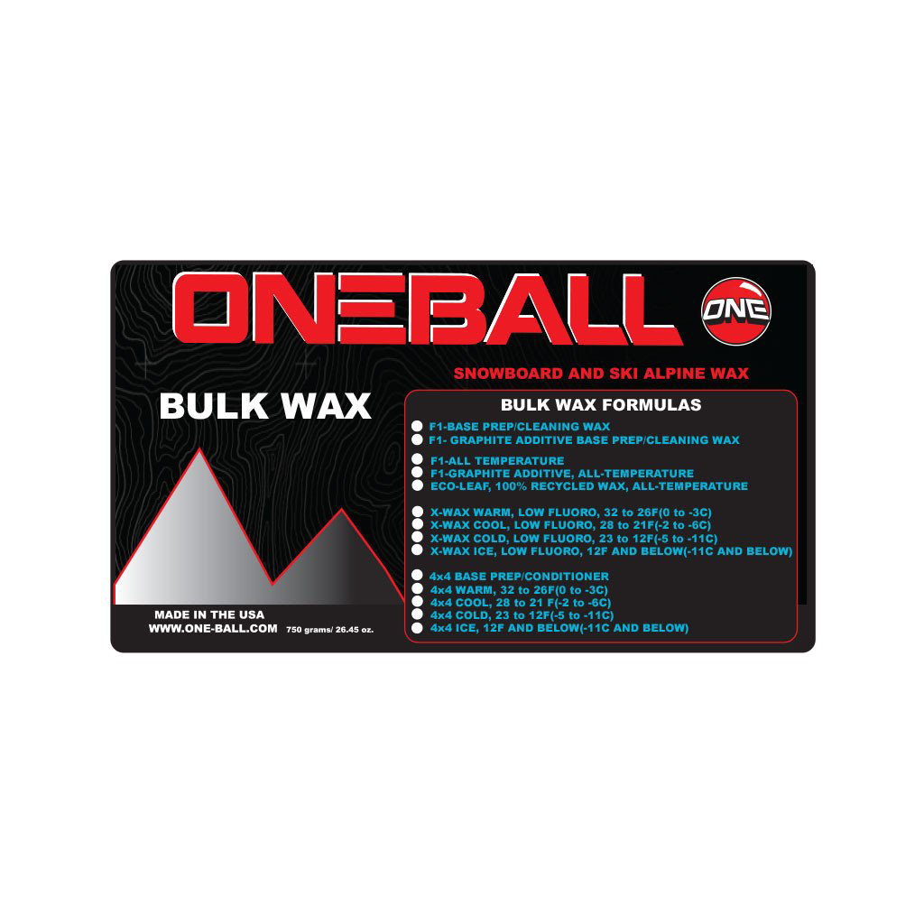 Oneball  F-1  Bulk  White All Temp (750g) Snow Wax