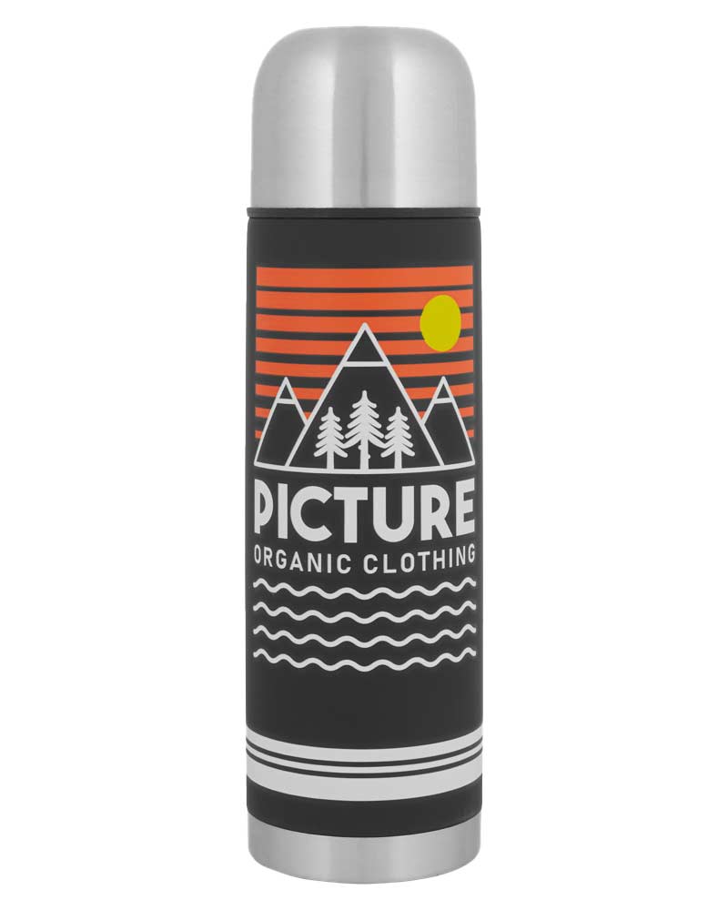 Picture Campei Vacuum Bottle 600Ml Black Logo Θερμός