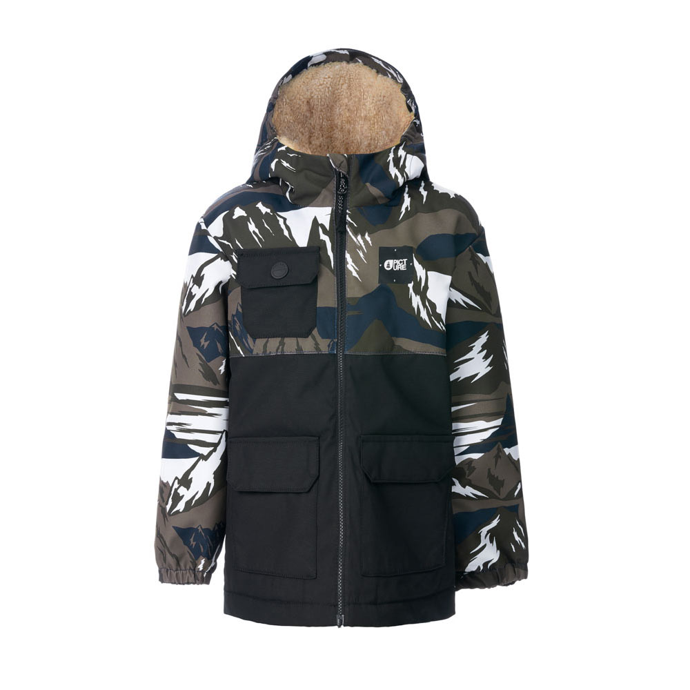 Picture Snowy Camountain Kids Snow Jacket