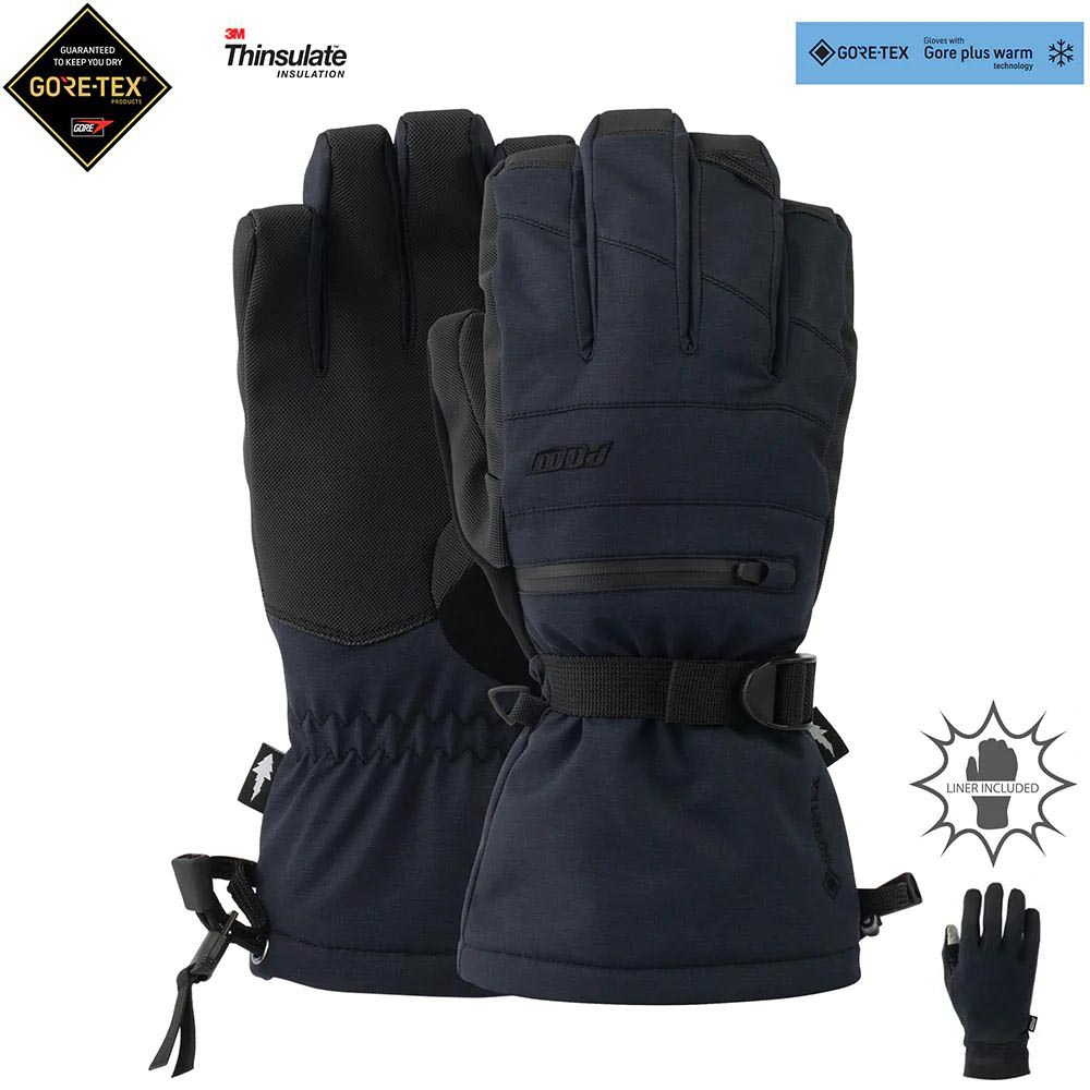 Pow Wayback Gore-Tex Long Glove +Warm Black Ανδρικά Γάντια