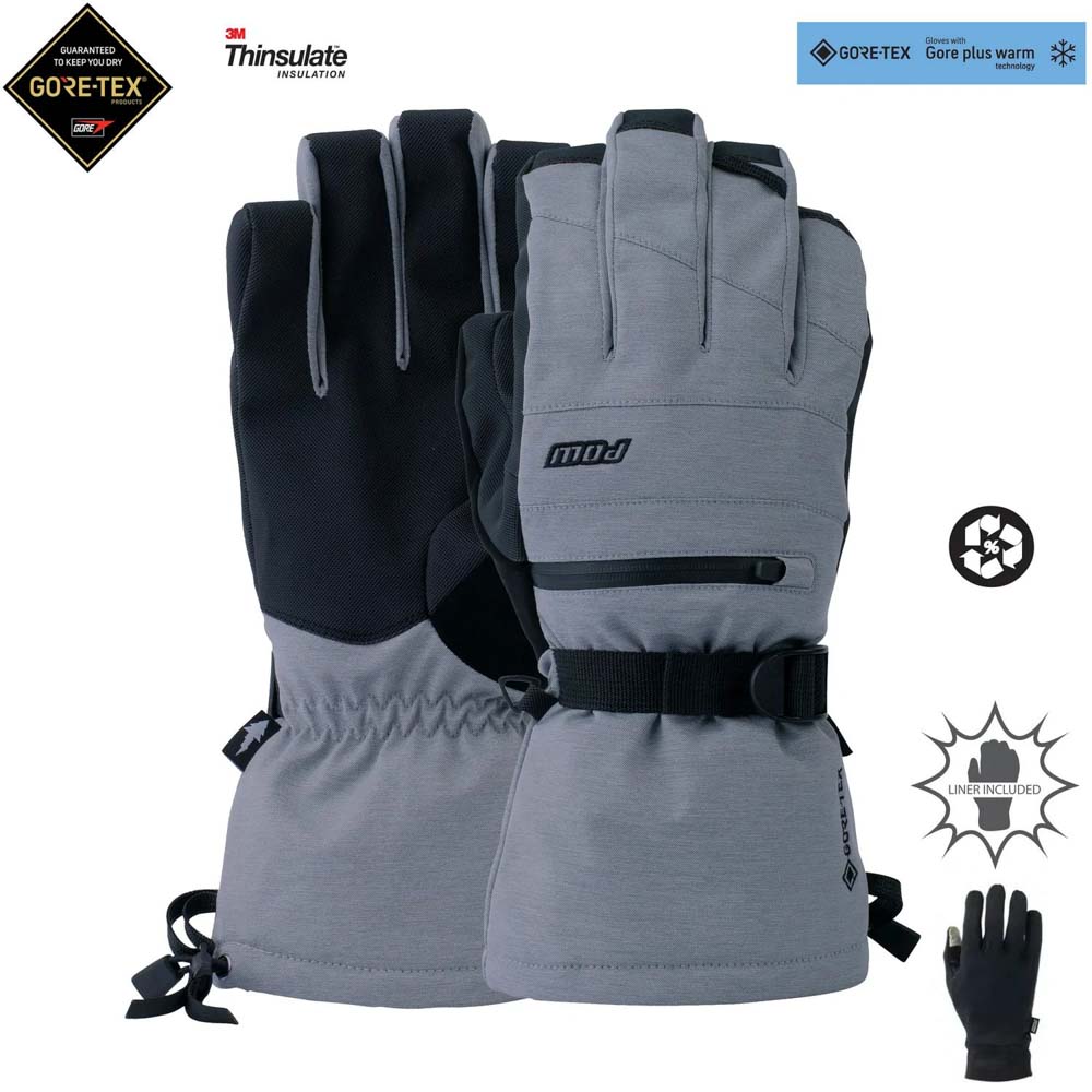Pow Wayback Gore-Tex Long Glove +Warm Grey Ανδρικά Γάντια