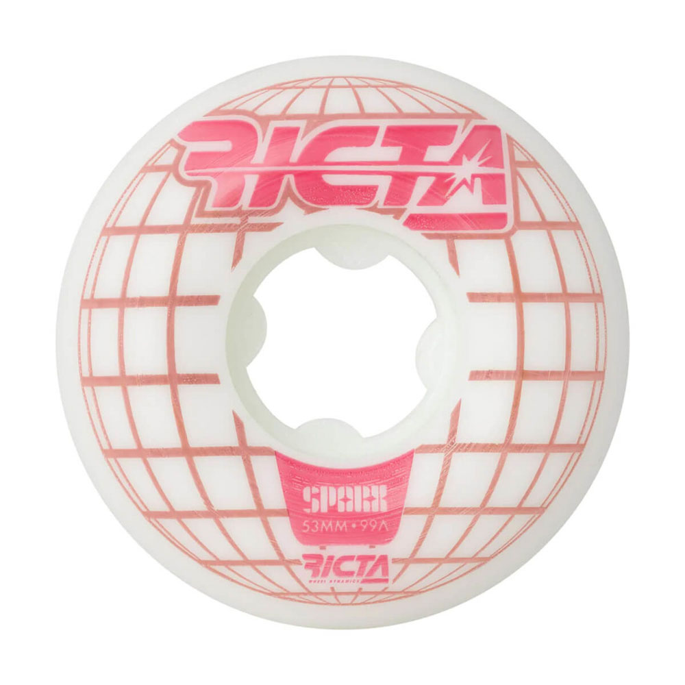 Ricta Mainframe Sparx White 99A 53mm Skateboard Wheels