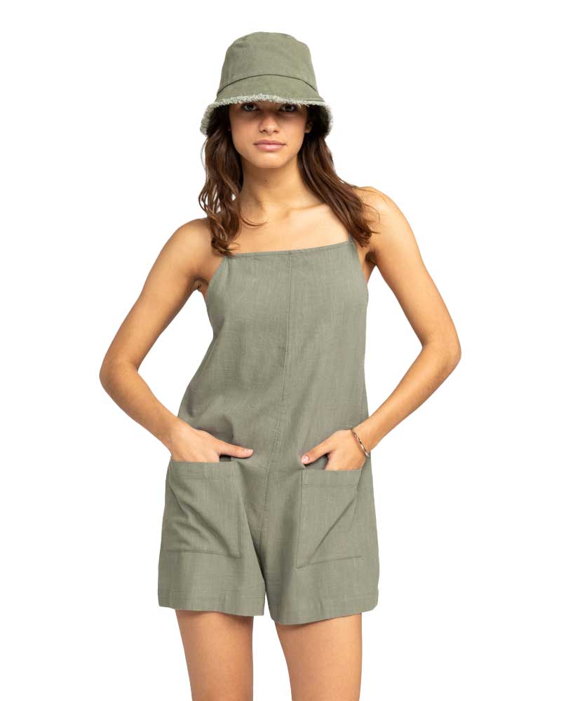 Roxy Lavender Haze Agave Green Women's Strappy Playsuit