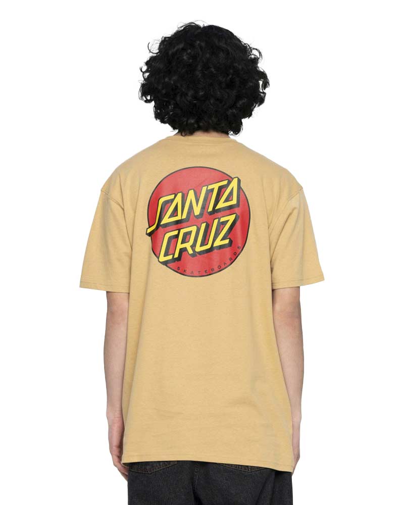 Santa Cruz Classic Dot Chest T-Shirt Parchment Ανδρικό T-Shirt
