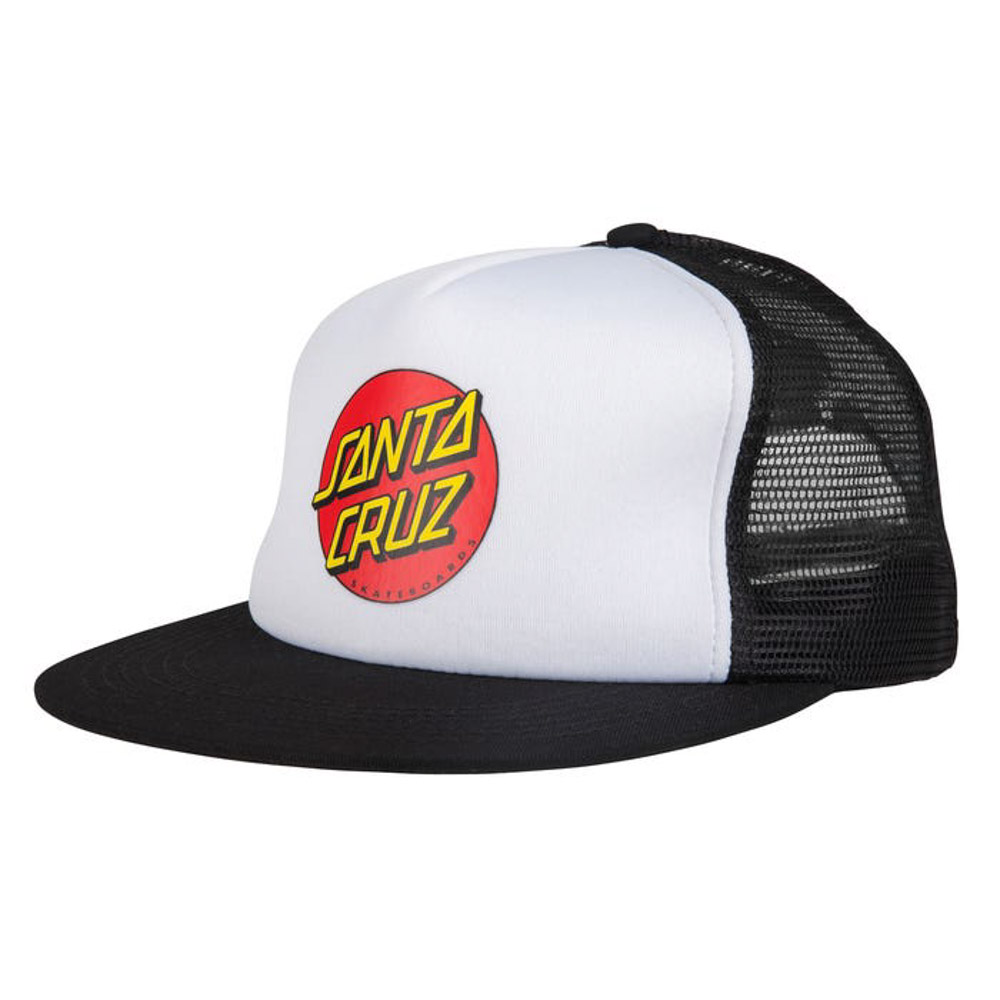 Santa Cruz Classic Dot White Black Mesh Καπέλο