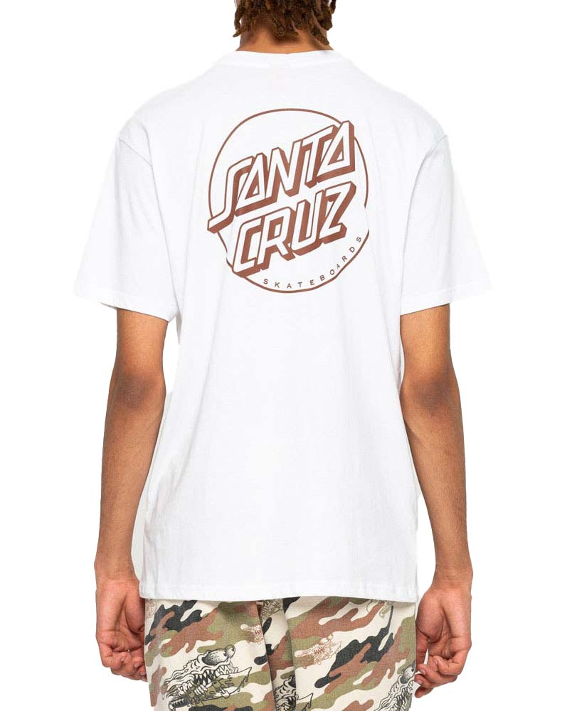 Santa Cruz Opus Dot Stripe White Sepia Ανδρικό T-Shirt