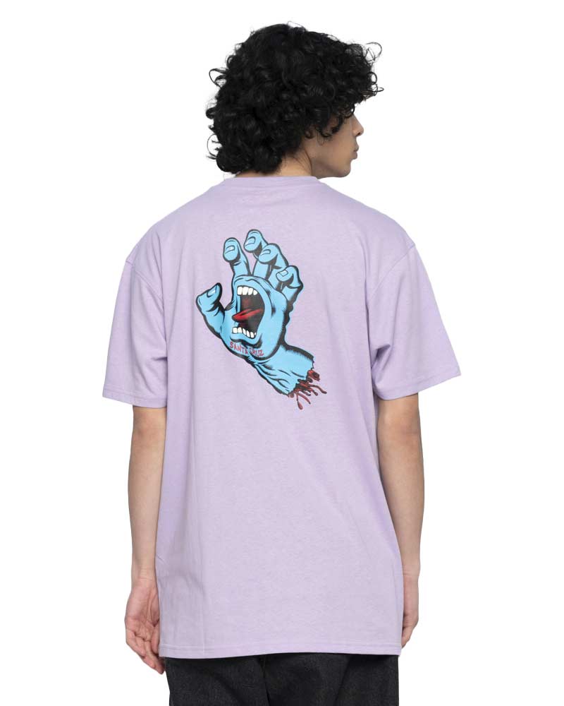 Santa Cruz Screaming Hand Chest T-Shirt Digital Lavender Ανδρικό T-Shirt