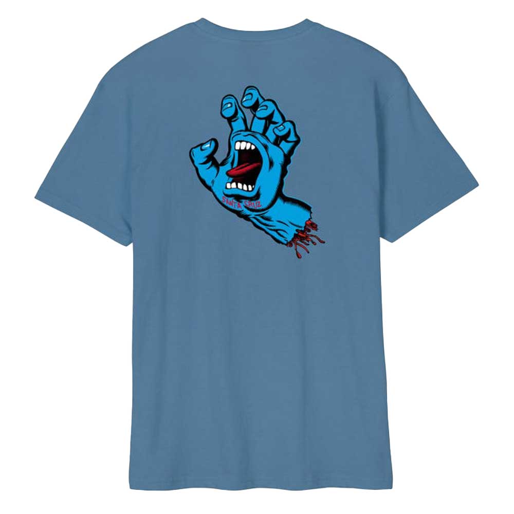Santa Cruz Screaming Hand Chest T-Shirt Dusty Blue Men's T-Shirt