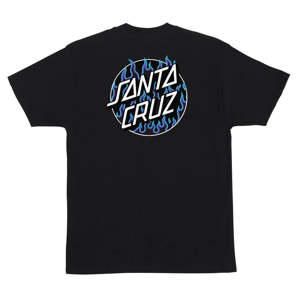 Santa Cruz X Thrasher Flame Dot S/S Black Ανδρικό T-shirt