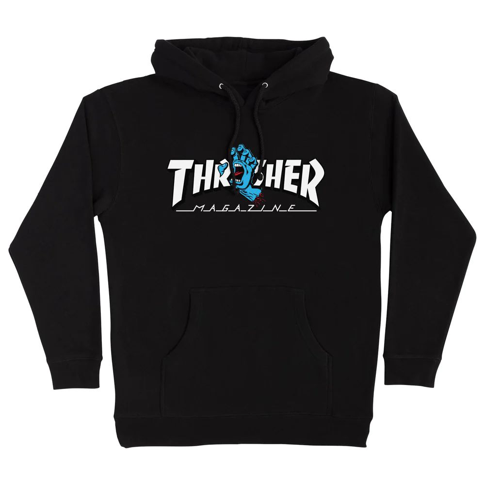 Santa Cruz X Thrasher Screaming Logo Black Men's Hoodie