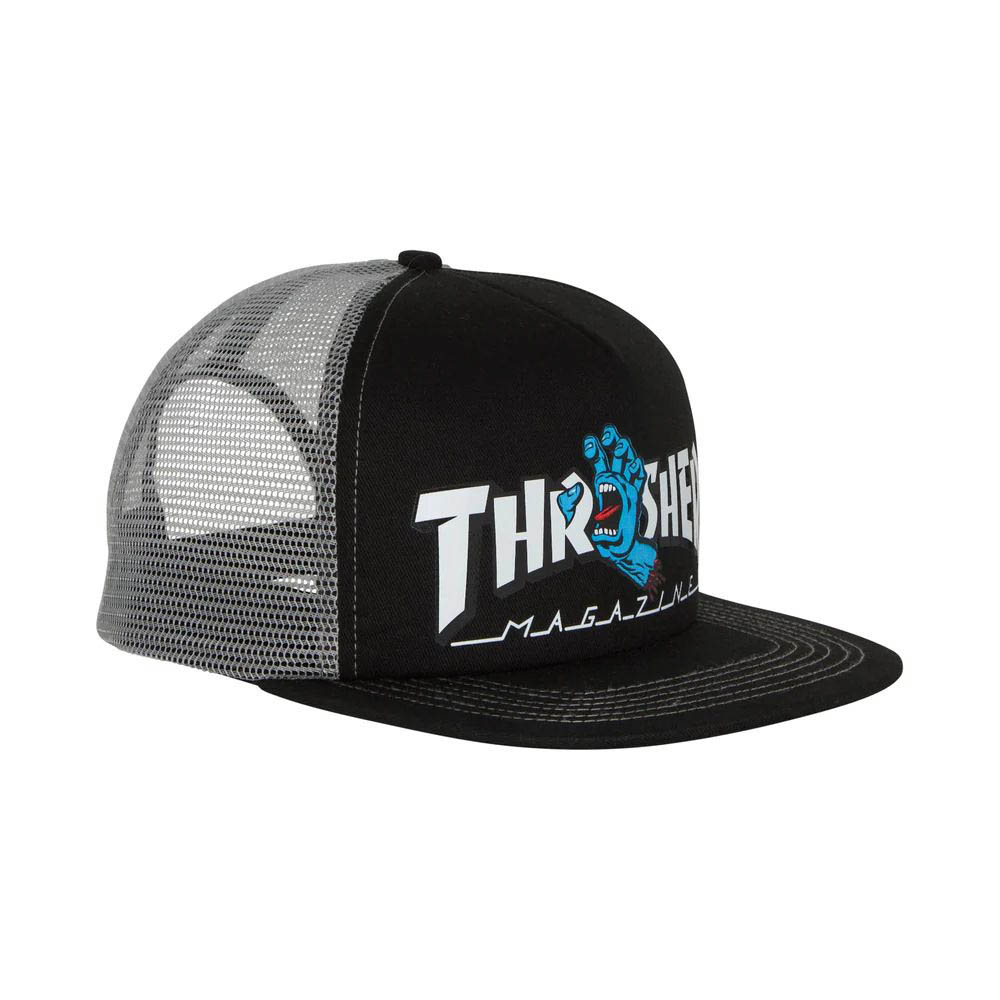 Santa Cruz X Thrasher Screaming Logo Mesh Trucker Hat Black/Grey Καπέλο