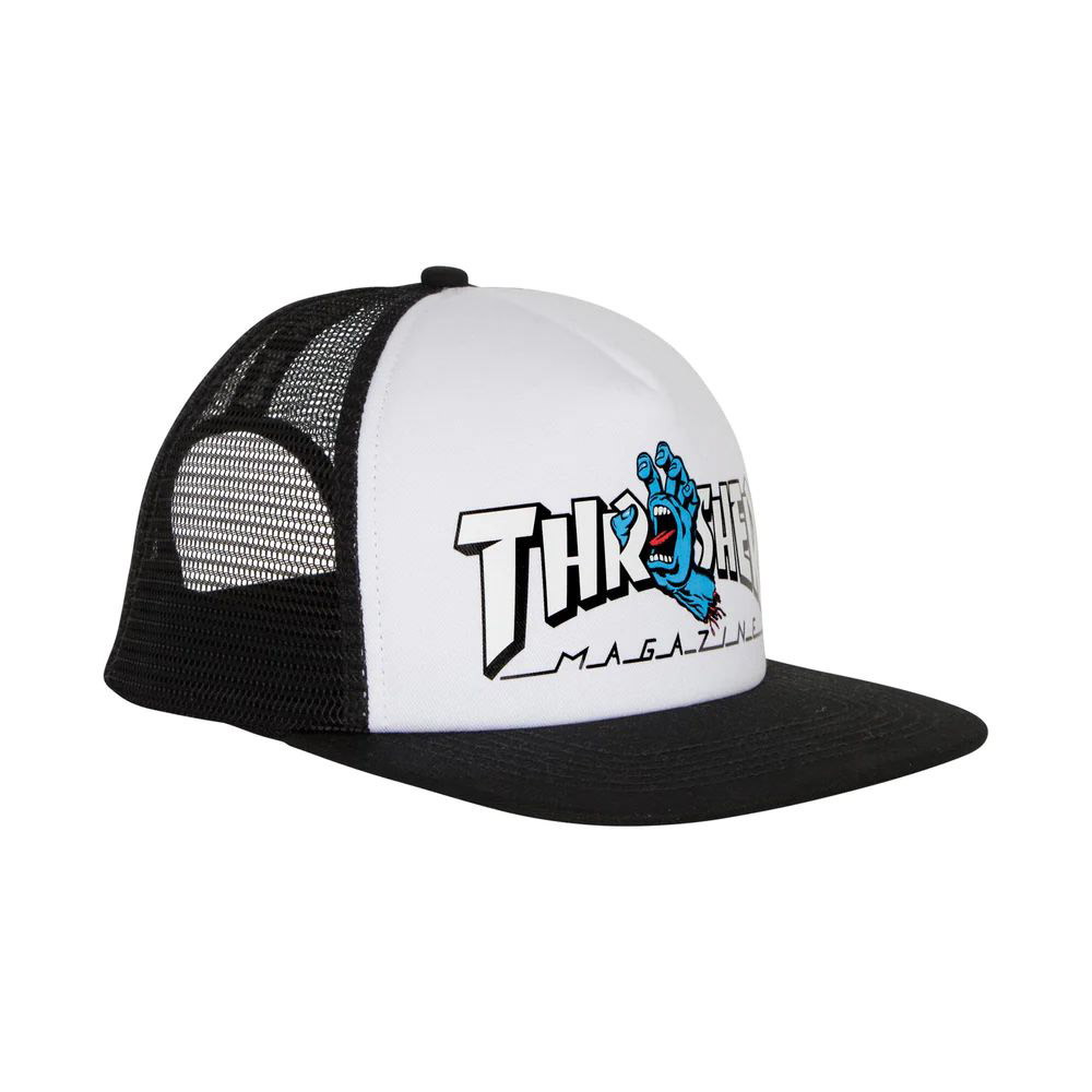 Santa Cruz X Thrasher Screaming Logo Mesh Trucker Hat White/Black Καπέλο