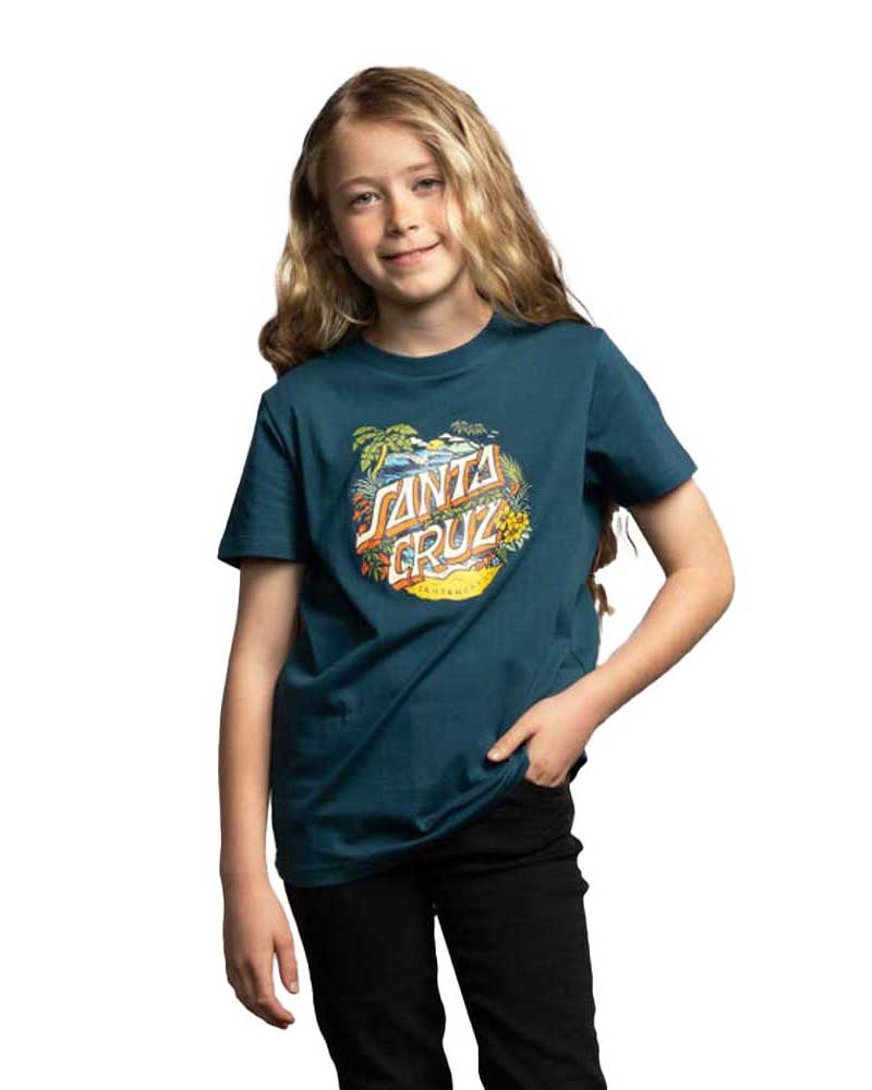 Santa Cruz Youth Aloha Dot Front T-Shirt Tidal Teal Παιδικό T-Shirt