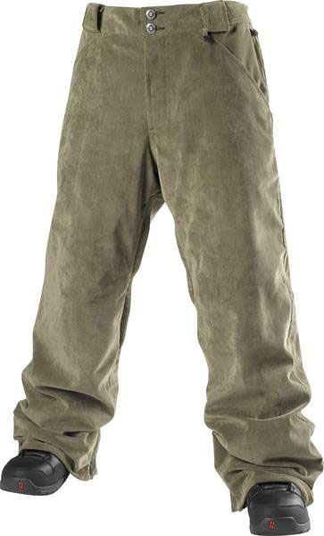Special Blend 5 Pocket Freedom Burnt Greens Corduroy Men's Snow Pants