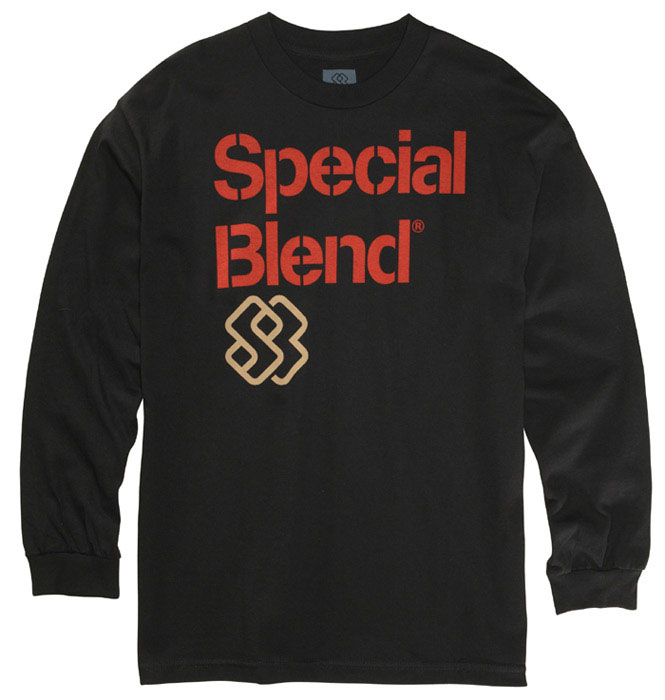 Special Blend Stacked Stencil Blackout Men's Long Sleeve T-Shirt