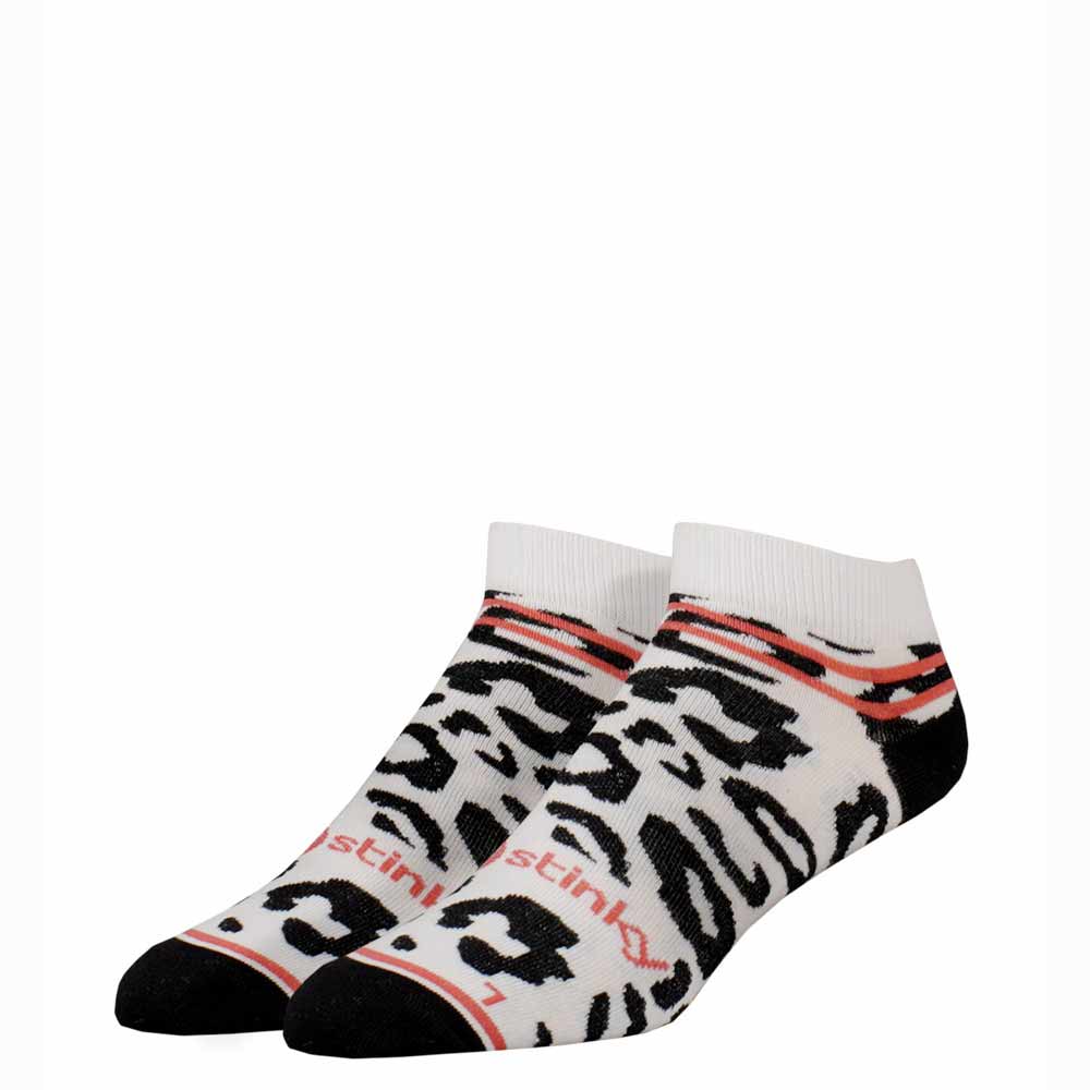 Stinky Socks Cheetah White/Black Socks