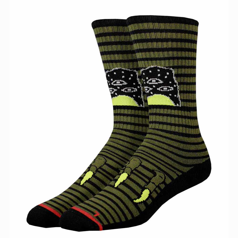 Stinky Socks Game Off Green/Black Socks