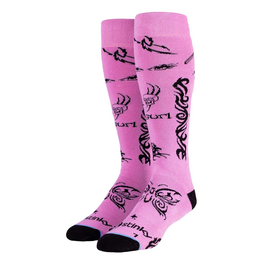 Stinky Socks Jibgurl Pink Black Snow Socks