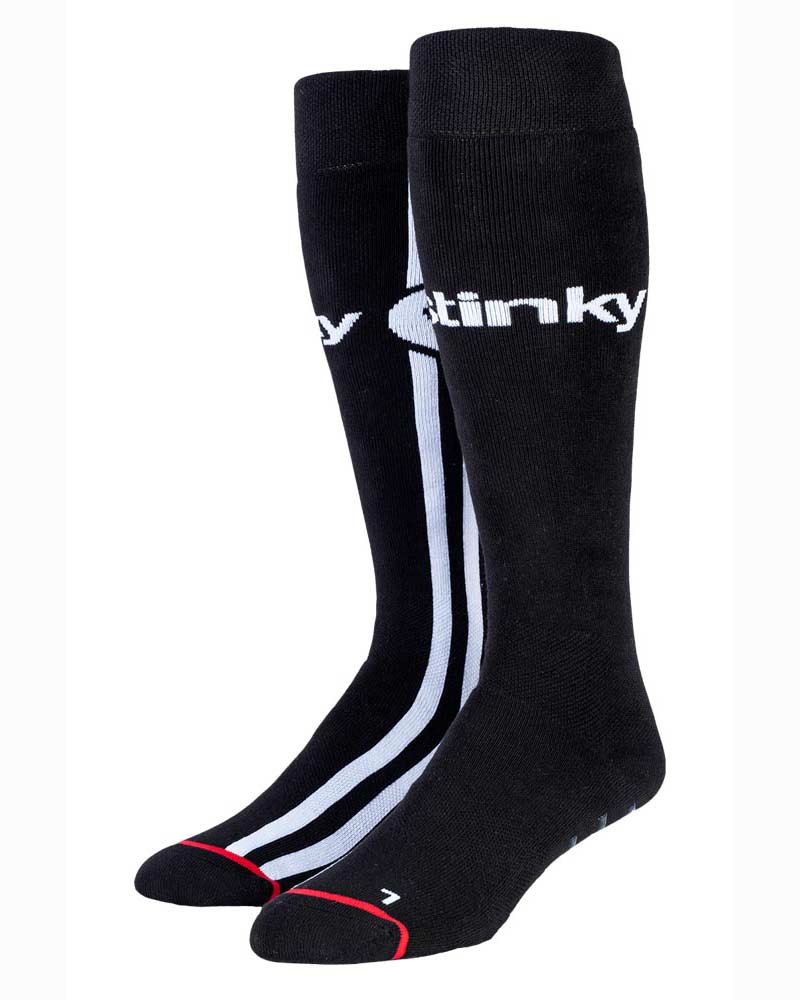 Stinky Socks Logo Black Snow Socks