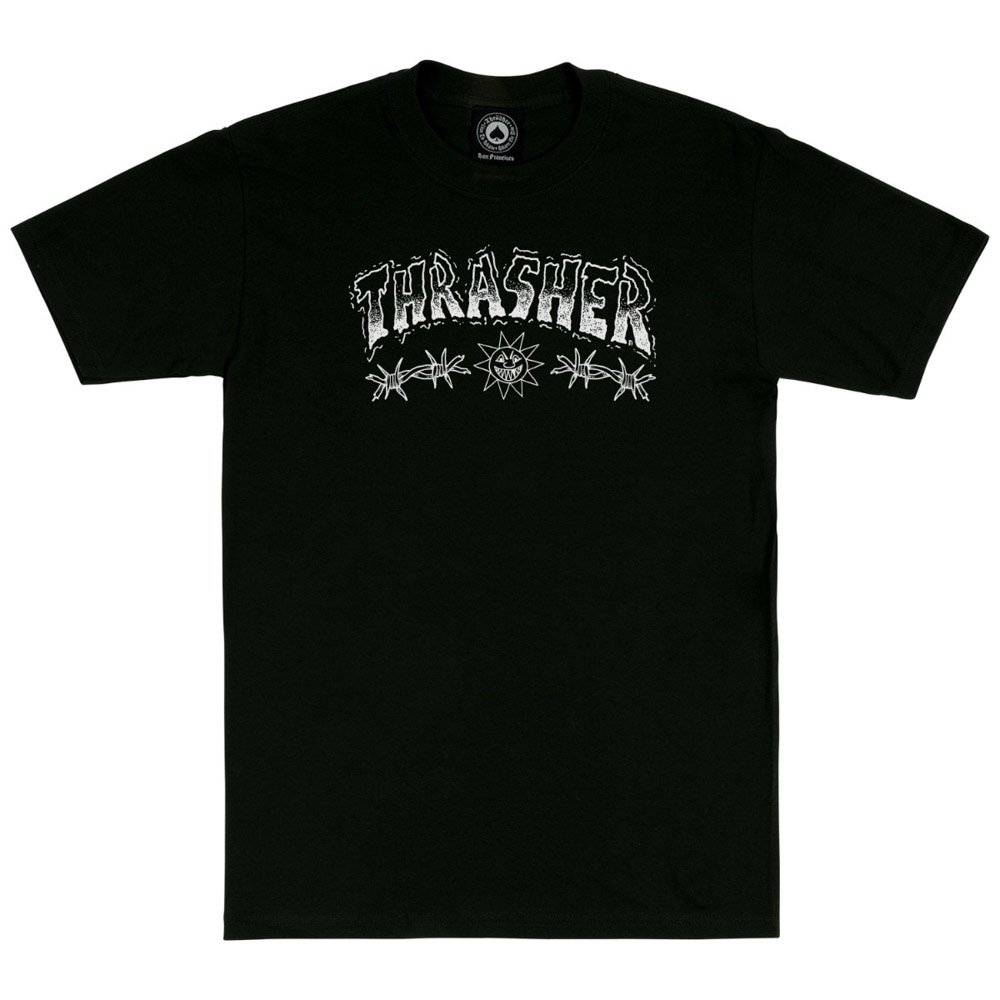 Thrasher Barbed Wire Black Men's T-Shirt