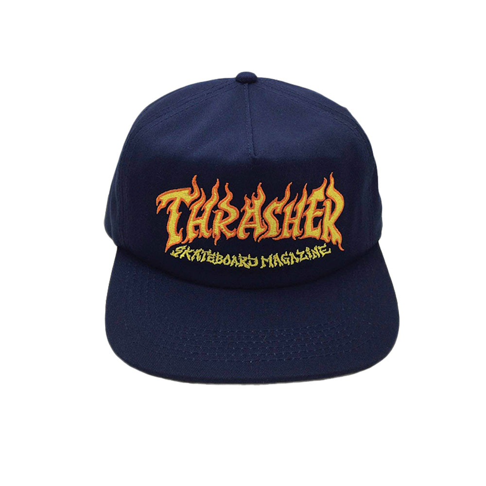 Thrasher Fire Logo Navy Blue Hat