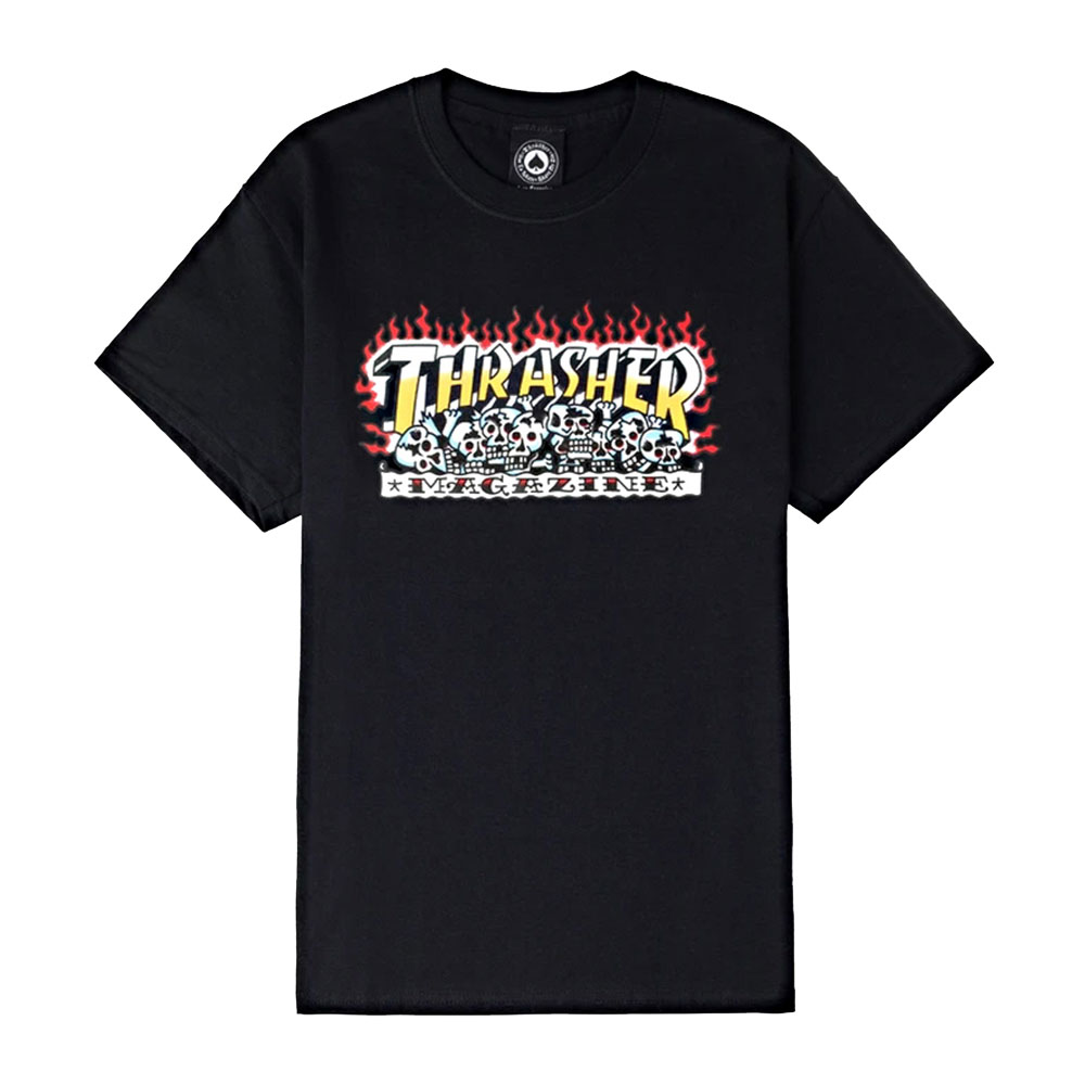 Thrasher Krak Skulls Black Ανδρικό T-Shirt