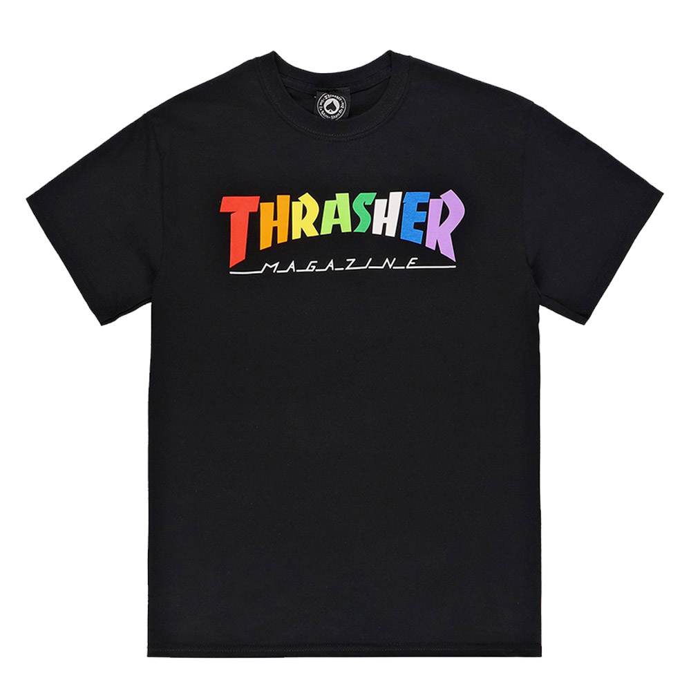 Thrasher Rainbow Mag Black Men's T-Shirt