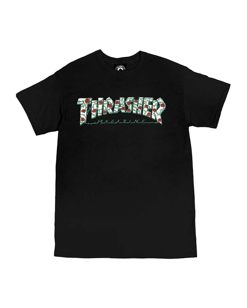 Thrasher Roses Black Men's T-Shirt