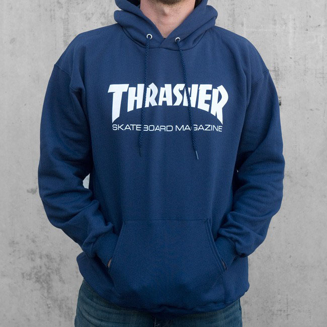 Thrasher Skate Mag Navy Ανδρικό Φούτερ Κουκούλα