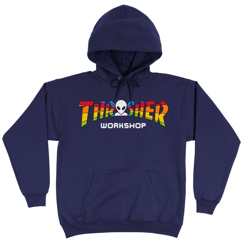 Thrasher X Aws - Spectrum Navy Men's Hoodie