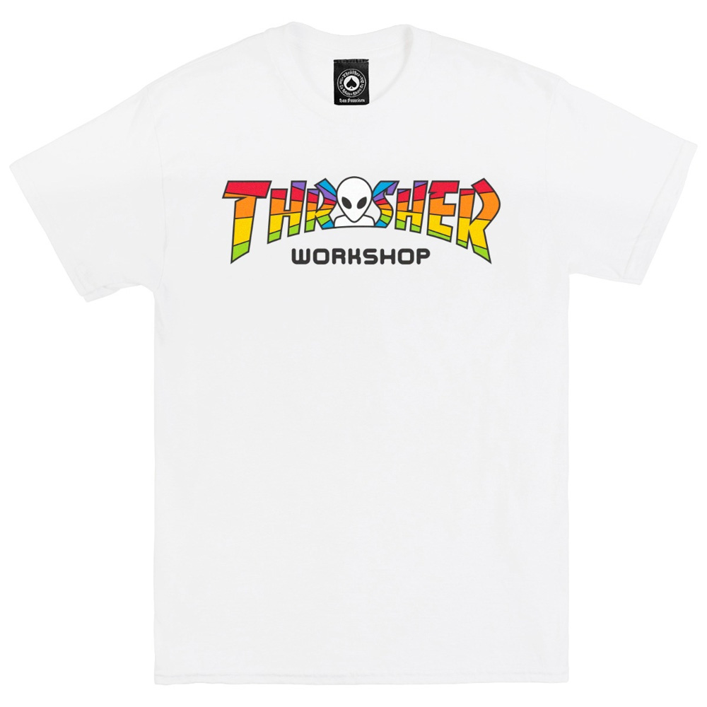 Thrasher X Aws - Spectrum White Men's T-Shirt