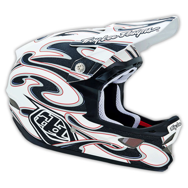 Troy Lee Designs D3 Squirt Matte White Helmet