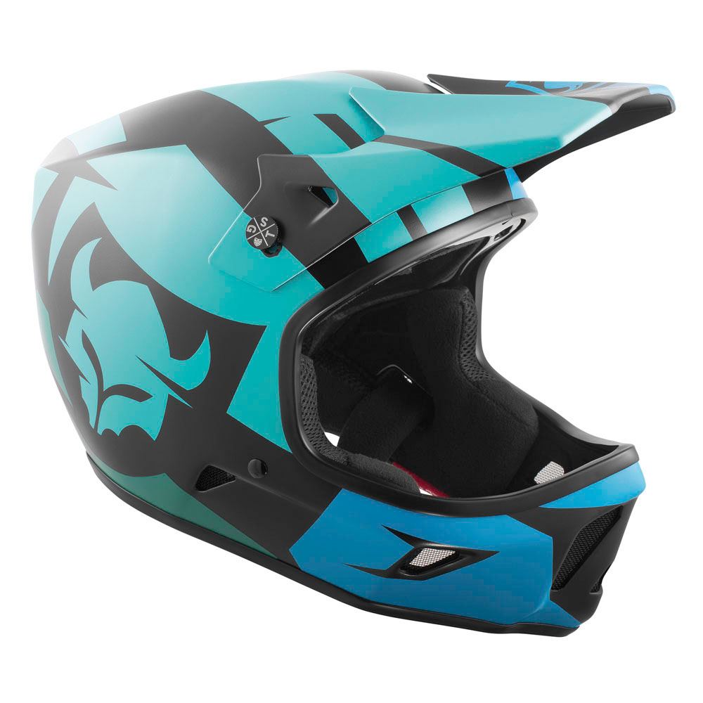 TSG Advance Graphic Design Interval Green Blue Helmet