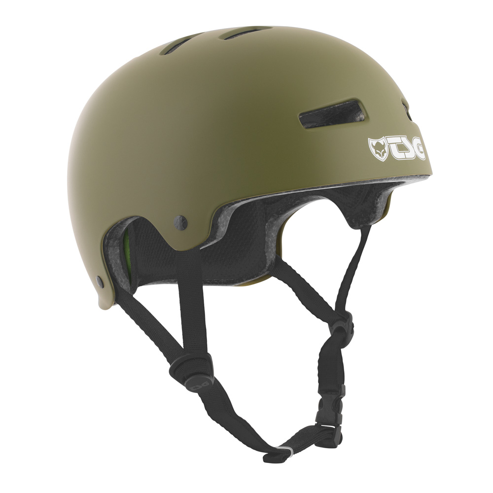 TSG Evolution Solid Color Satin Olive Helmet