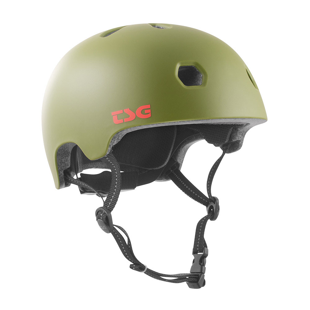 TSG Meta Solid Color Satin Olive Helmet