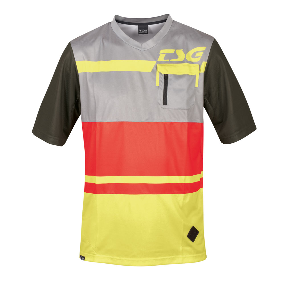 TSG SP5 Jersey Red Lime Yellow