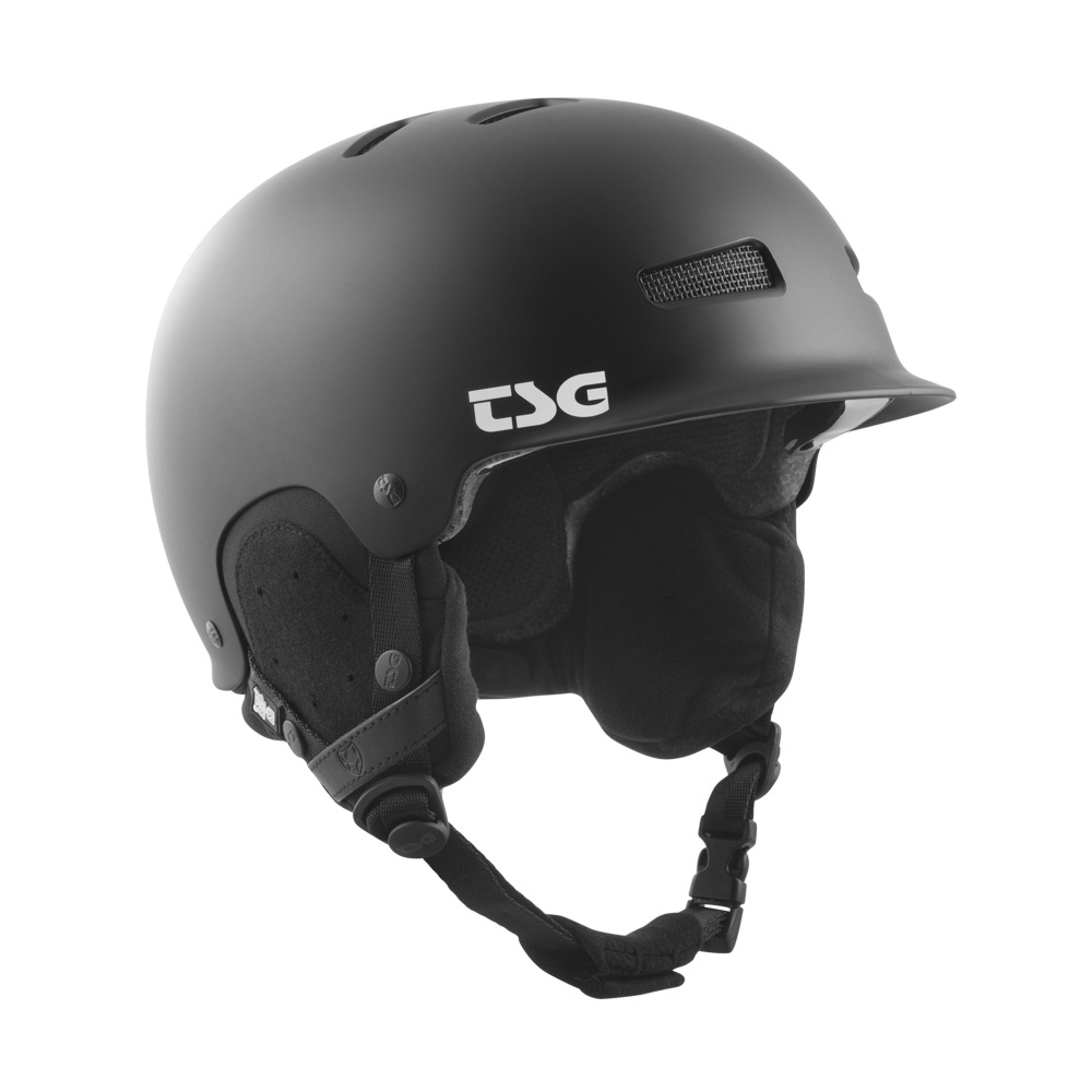 TSG Trophy Solid Color Satin Black Helmet