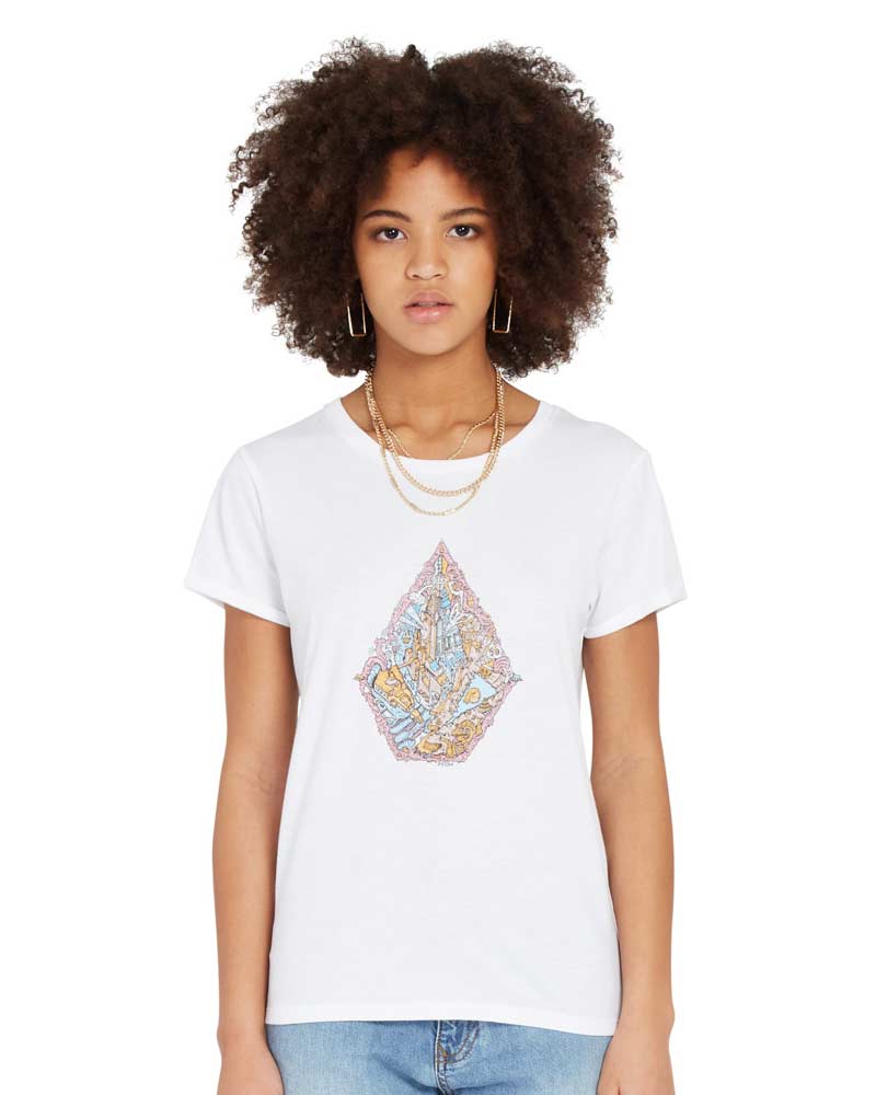 Volcom Radical Daze Tee White Women's T-Shirt