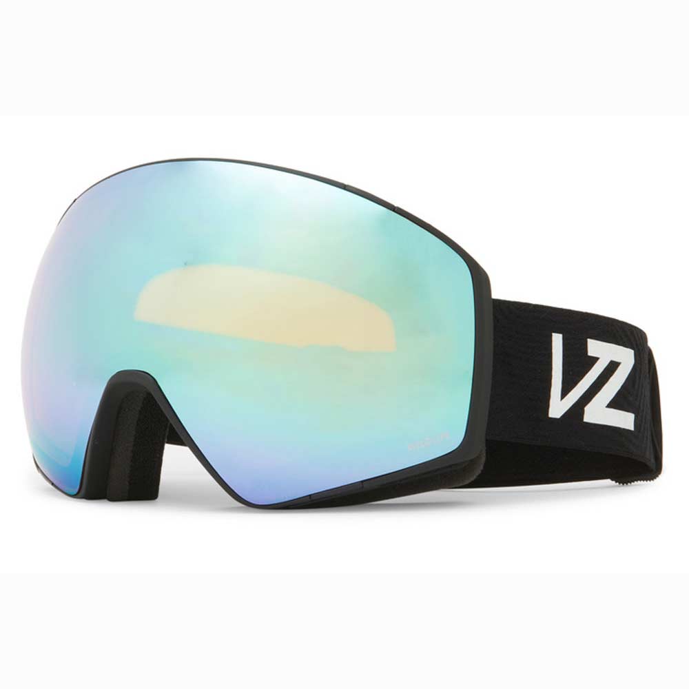 VonZipper Jetpack Black Satin Stellar Chrome +Bonus Lens Snow Goggle