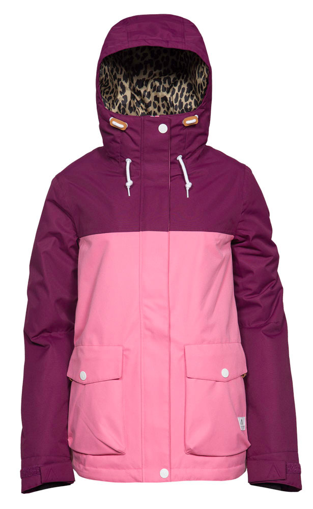 Wearcolour Crop Bubblegum Women's Snow Jacket