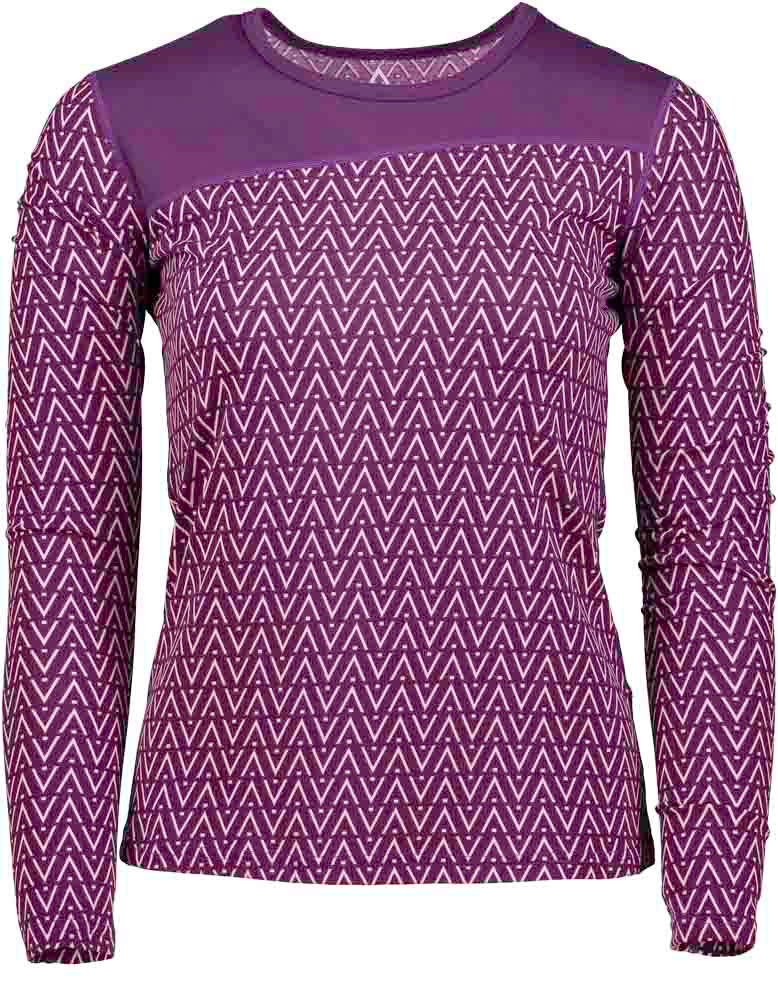 Wearcolour Shelter Top Grape Herringbone Women's Thermal T-Shirt